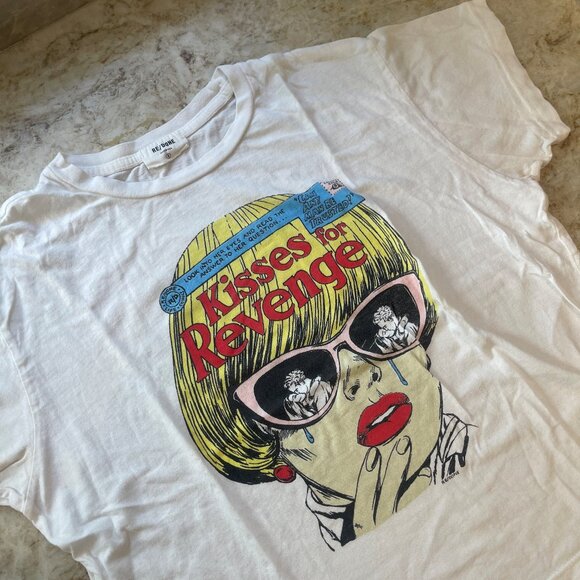 RE/DONE TOP 'Kisses for Revenge' SIZE: SMALL - Picture 1 of 2
